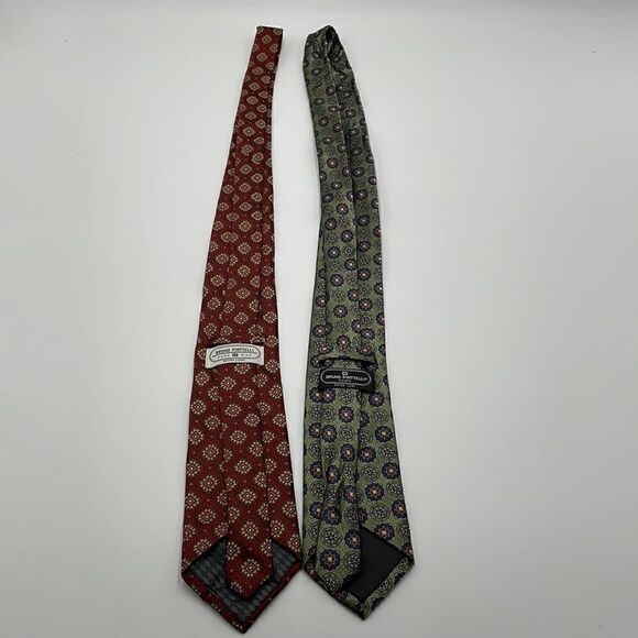 Bundle of two 100% silk Bruno piattelli neckties - Picture 6 of 6